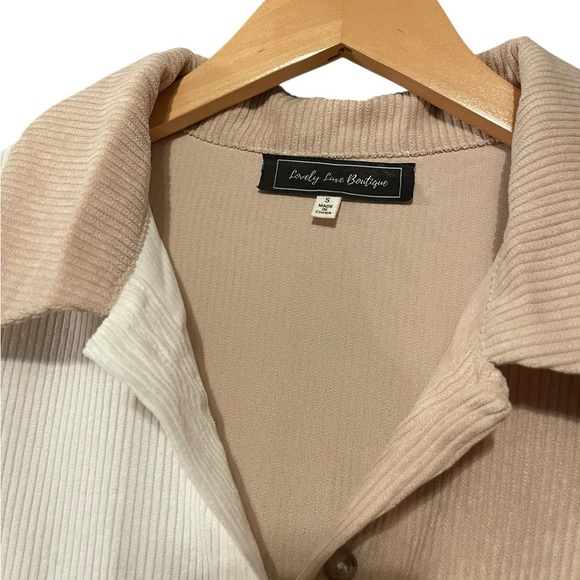 Two-Tone Corduroy Shacket - Picture 3 of 3